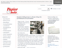 Tablet Screenshot of papier-und-mehr.de